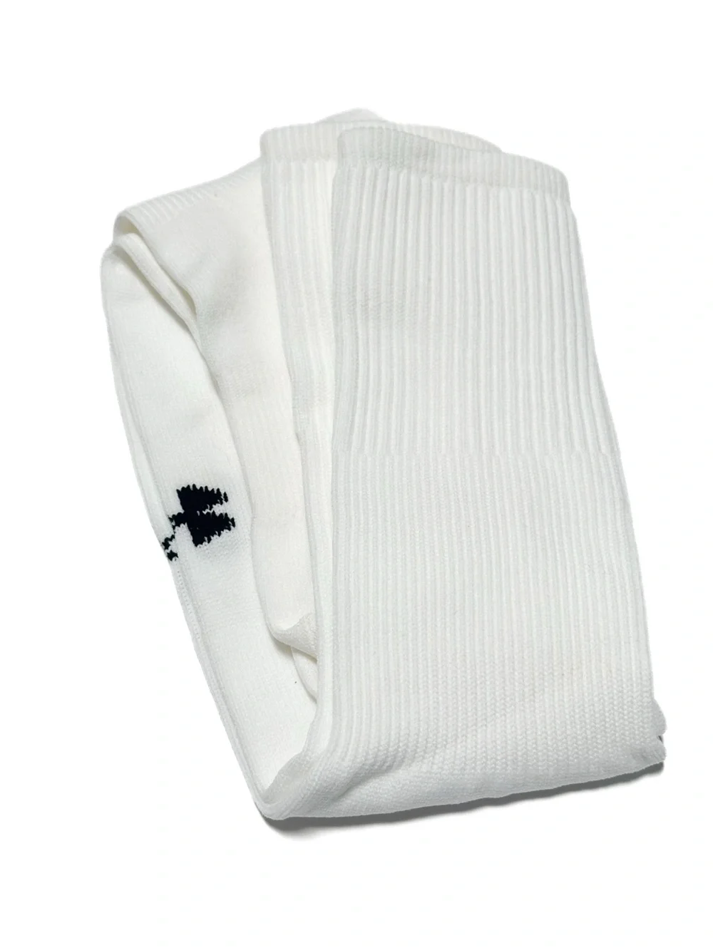 UA Under Armour Unisex Knee High Compression Socks in White ArmourGrip®  Knit